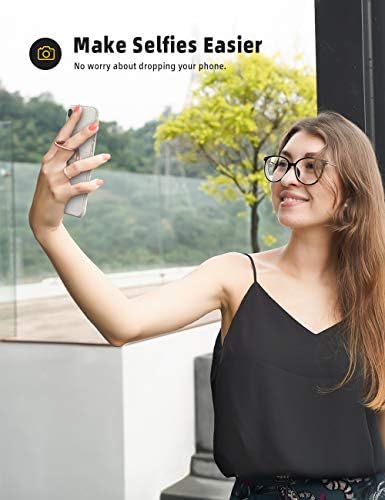 Lamicall Rose Gold Cell Phone Ring Holder, Universal Adhesive Finger Grip - Image 4