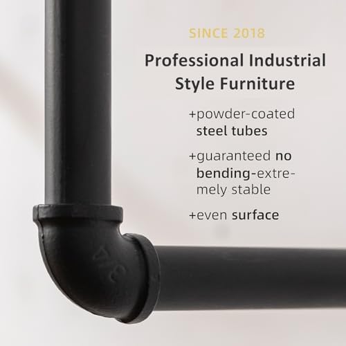 Industrial Pipe Clothing Rack, Wall Mounted Clothes Rack, Hanging Rod - Image 4