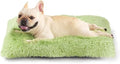 EHEYCIGA Fluffy Dog Crate Bed for Medium Dogs, Plush Crate Pad, Green by EHEYCIGA