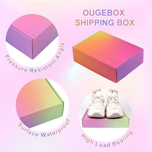 9x6x2 Shipping Boxes for Small Business, 30 Pack Colorful Corrugated Cardboard Boxes for Shipping Mailing - Image 4