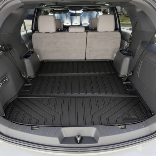 AUXKO Floor Mats Cargo+Backrest+Under Trunk Mat for Ford Explorer 2011-2014 - Image 4