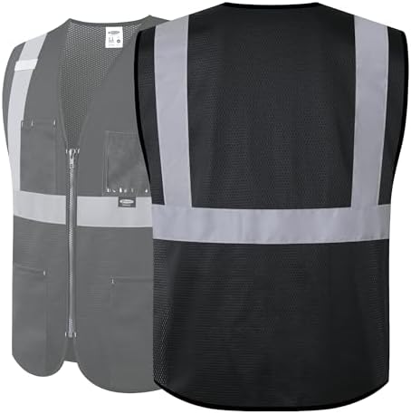JKSafety Safety Vest for men women Hi Vis Vest with Pockets and Zipper High Visibility Construction Vests BX310 - Image 3