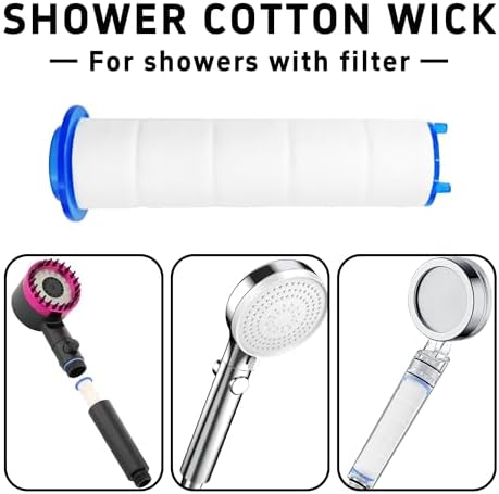 12Pcs 3” Shower Head Filter Cartridge, PP Cotton Replacement Filters for High Pressure Handheld Turbo Fan, Vortex Hydro Jet Shower Head, Improves Water Quality, Easy Install - Image 7