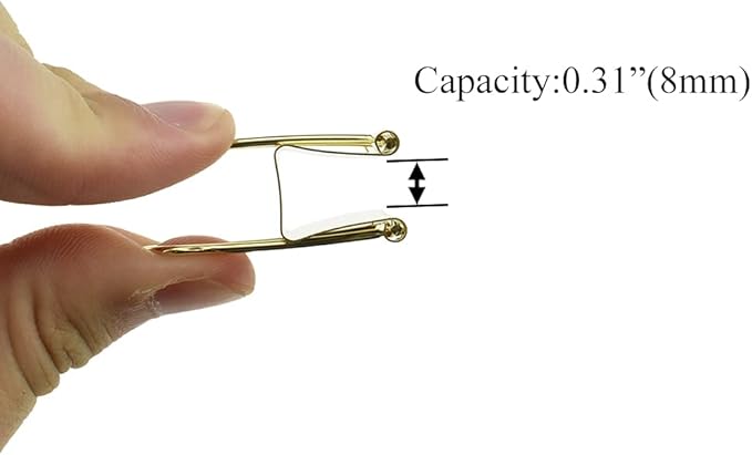 HAHIYO Binder Clips Paper Clamps Spring Steel Sturdy 0.98 inches Width 0.31 - Image 2