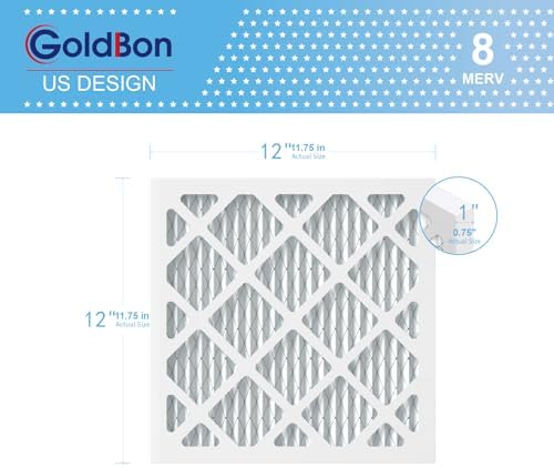 12x12x1 MERV 8 Air Filter 2-Pack for HVAC Furnace - Image 3