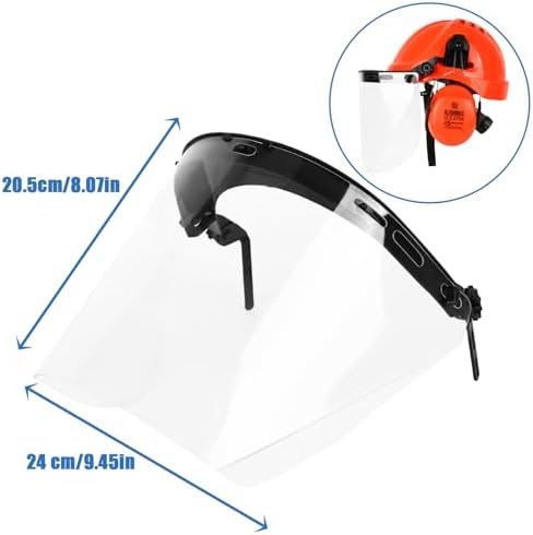 UM ULTRAMAXX 6-in-1 Chainsaw Helmet with Face Shield and Hearing Protection Ear Muffs, Forestry Safety Hard Hat Kits, ANSI Z89.1 Approved Certified Arborist Helmet - Image 2