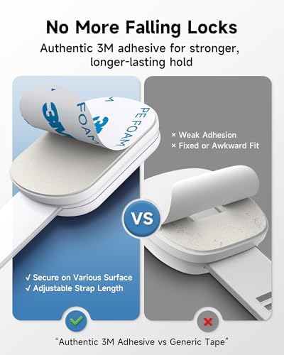 Infinno 8 Pack Cabinet Locks Baby Proofing Heavy Duty - Child Safety Cabinet Locks for Drawers, Cupboards & Fridge – No Drill 3M Adhesive Locks for Pets - Toddler Safety Latches - Image 5