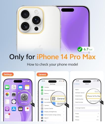 FNTCASE for iPhone 14 Pro Max Case, Fit for Magsafe, Glass Screen Protector - Image 2