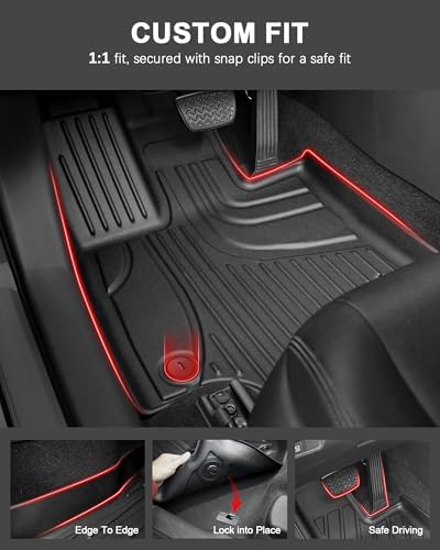 IKABEVEM Floor Mats for Kia Carnival Hybrid 8-Seat 2025-2026 (Not for Gas) - Image 5