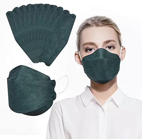Borje KN95 Face Masks for Adults 50 Pack, 5-Ply Emerald Green Disposable Face Mask Against PM 2.5 Smoke & Dust, Filtration Efficiency 95% - Image 4