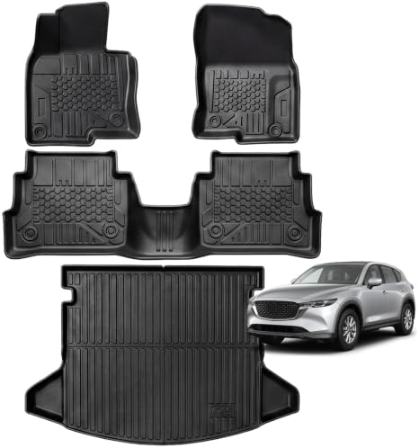 Floor Mats & Cargo Liners for Mazda CX-5 2017-2025 TPE Car Mats by MOOREVER