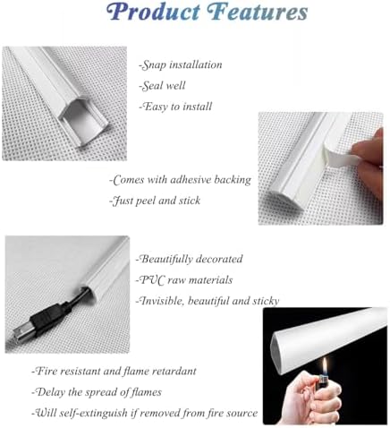 Self-Adhesive Corner Cord Cover, PVC Cable Floor Strip Protector, Wire - Image 6