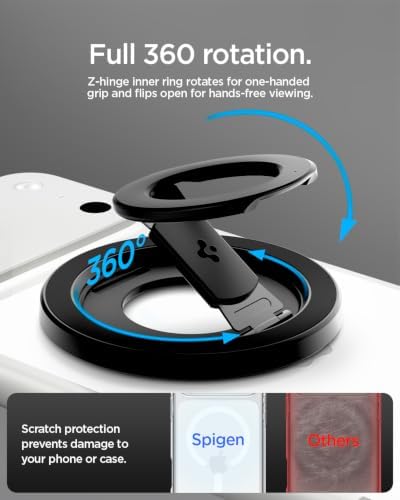 Spigen for MagSafe Phone Grip, O-Mag Ring MagFit Dual Magnet Hinge Holder - Image 3