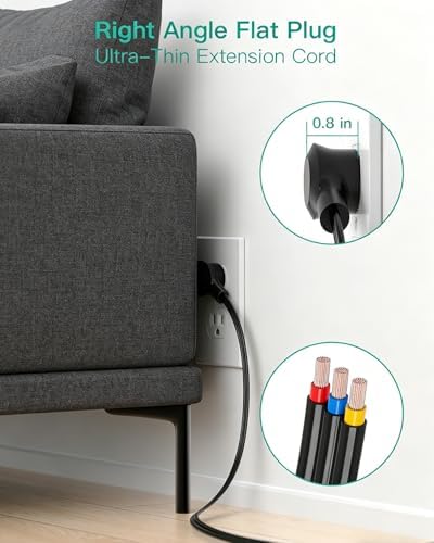 Surge Protector Power Strip, 12 Widely Spaced Multi Outlets on 3 Sides - Image 5