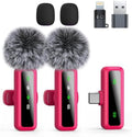 Wireless Lavalier Mic for iPhone, Android, PC, Live Stream, Vlog (rose） by Unknown