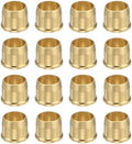 PATIKIL 6.35 mm OD Tube Compression Sleeves Ferrules, 16 Pack Brass Ferrule Compression Fittings for Water Oil Air Pipes by PATIKIL