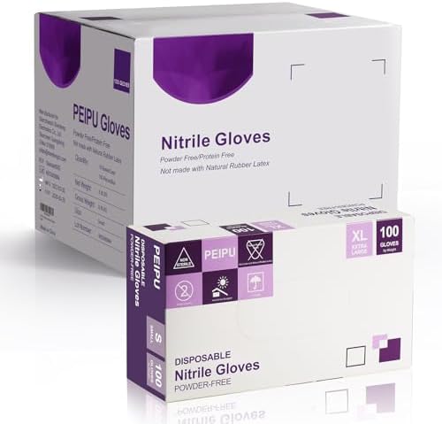 PElPU Nitrile Gloves, Disposable cleaning, Powder Free, Latex Free, Non-Sterile Protective Gloves by PEIPU