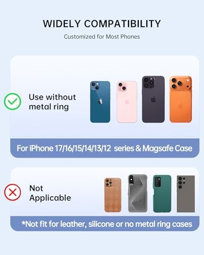 Magnetic Phone Ring Holder, Cute Magnetic Phone Grip, Line Butterfly - Image 5