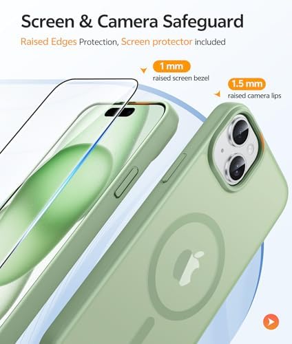 FNTCASE for iPhone 15/14/13 Case, Fit for Magsafe, Glass Screen Protector - Image 4