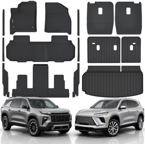 Floor Mats for Buick Enclave 2025 2026 & for Chevy Traverse(7 Seats) 2024 by RYStark