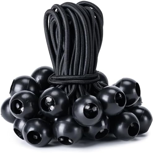 30 Pack Ball Bungee Cord, Heavy Duty Bungie Cord Balls (4",Black) by Unknown