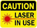 Laser in Use Sign, Caution Sign, by SigoSigns
