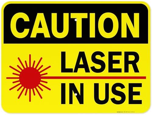 Laser in Use Sign, Caution Sign, by SigoSigns