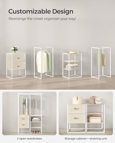 SONGMICS Portable Closet Wardrobe, Freestanding Clothing Rack - Image 4