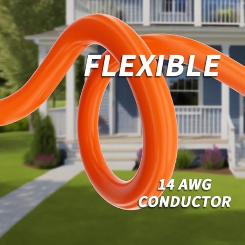 PlugSaf 150 FT 14 Gauge Extension Cord, Heavy Duty Extension Cord, Orange - Image 5