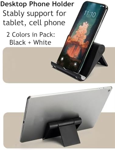 Adjustable Foldable Cell Phone Stand for Desk, Compatible with Most Smartphones and Tablets, Fits Devices up to 10 Pounds - Image 2