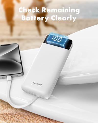 charmast Power Bank Portable Charger with Reinforced Built-in 4 Cables - Image 7