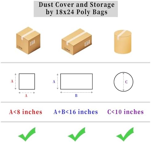 Yotelab Clear Plastic Flat Open Poly Bags for Packaging, 18x24 In, 50Pcs - Image 3