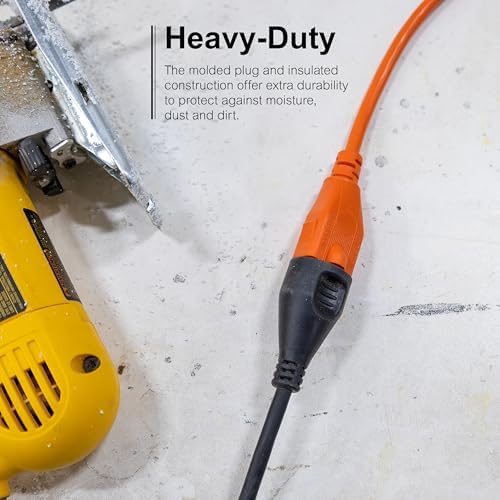 GE Outdoor Extension Cord, 80Ft, Outdoor Grounded Heavy Duty Extension Cord - Image 3