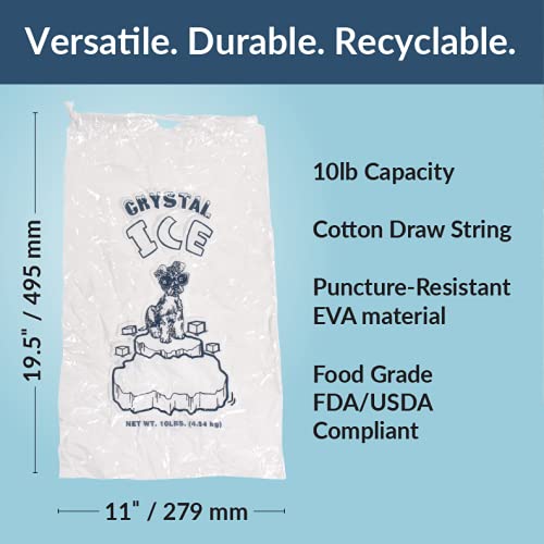 Pinnacle Mercantile Plastic Ice Bags 10 Lb. - Image 2