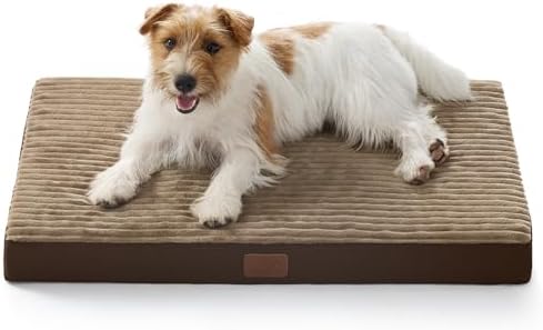 Bedsure ComfyFleece Dog Bed Medium Size Dog with Washable Cover, 29x18 by BEDSURE