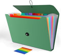 Expanding File Folder, Accordion File Organizer for Sorting Documents and Papers, 13 Pockets File Storage Organizer for Home, Travel and Office Use, Hospital Bag Essentials (Green) by Weovepaw