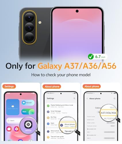 FNTCASE for Galaxy A37/A36 5G Phone Case, Fit for Magsafe, Screen Protector - Image 2