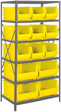 Quantum Storage Systems Wire Shelving Unit W/13 Yellow Bins by QuantumStorageSystems