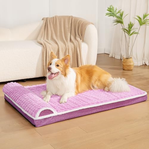 Orthopedic Large Dog Bed Pillow Pet Sofa Bed 56''X40'' Lilac - Image 2