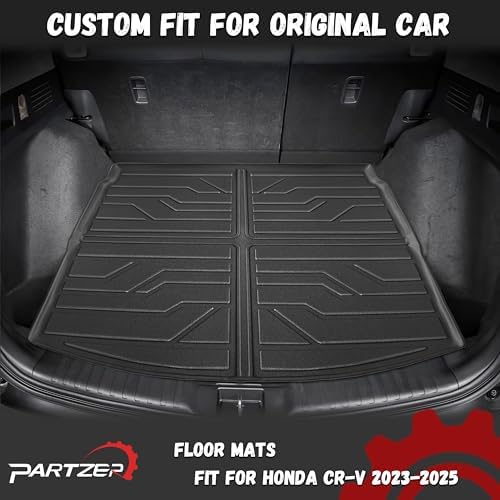 Floor Mats for Honda CRV CR-V 2023-2026 (Include Gas & Hybrid), All Weather TPE Protection Floor Liners Accessories, 1st & 2nd Row & Cargo Liner - Image 6
