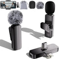 Bulatry 2-Pack Wireless Mini Lavalier Microphone for iPhone,Android Phone - 65ft Cordless Clip on Mics with Noise Reduction 6H Working Time for Video Recording by Bulatry2-personsoundpickup