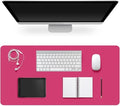 Leather Desk Pad Protector,Non-Slip Desk Pad(Rosepink, 31.5" x 15.7") by CADONO