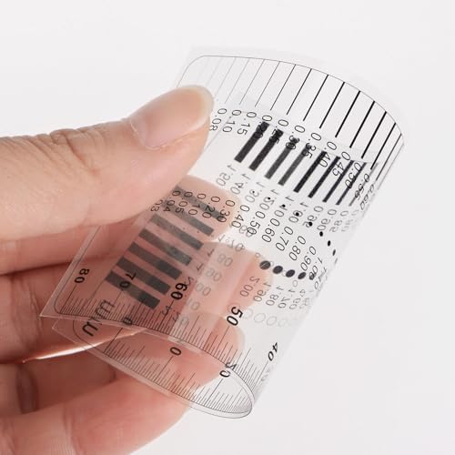 HARFINGTON 5pcs High Precision SEC Size Estimation Chart 80mm Covered Transparency Flaw Detection Film Ruler for Diameter and Line Width Defects Measuring - Image 6