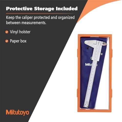 Mitutoyo 530-320 Vernier Caliper, Stainless Steel, 0-150mm Range, +/-0.05mm Accuracy, 0.05mm Resolution - Image 4