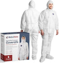 Medical Nation Hazmat Suits Disposable | Pack of 5 | Protective Coveralls with Attached Hood and Boots | Heavy Duty Full Body Painters Suit for Adults - Breathable & Water Resistant | Medium by MEDICALNATION
