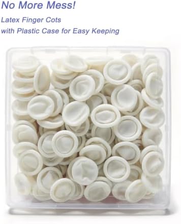Disposable Latex Finger Cots, Medium Size Waterproof Finger Protectors, Anti-Slip Powder-Free Finger Sleeves for Electronics Repair, Crafting, Beauty Nail Art & Household Use (Approx. 105 PCS) - Image 4