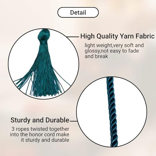 Graduation Honor Cords, 68" Long (Forest Green) - Image 2