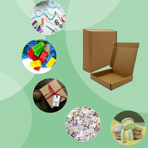 6x5x1 inch Small Shipping Boxes 50 Pack, Brown Corrugated Cardboard Mailers - Image 2