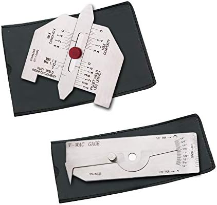 Weld Gauge Set 0-1/4'' Porosity Undercuts Checking Gauge with 0-3/4'' Convexity Concavity Welding Gauge Stainless Steel Imperial Measurement for Welding Inspection - Image 7