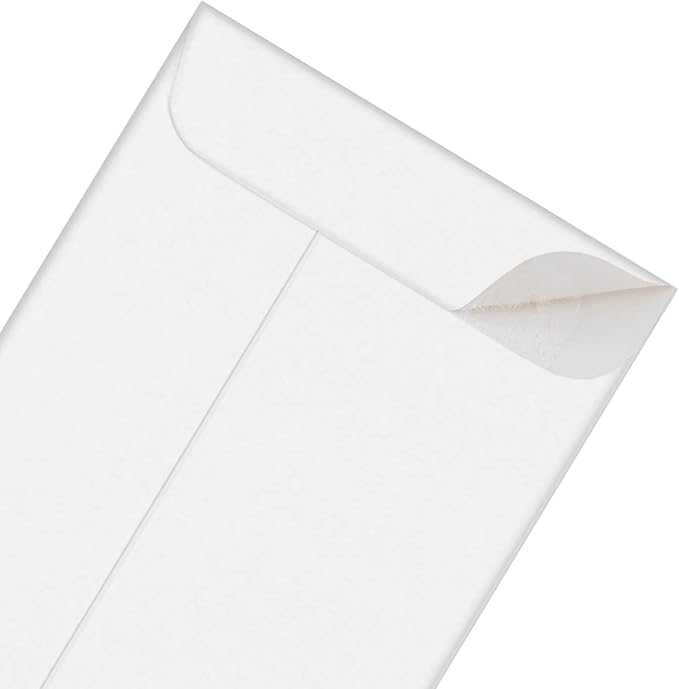 500 PCS #5 Coin Envelopes, 3.125 x 5.5 inches White Kraft Envelopes Classic - Image 7